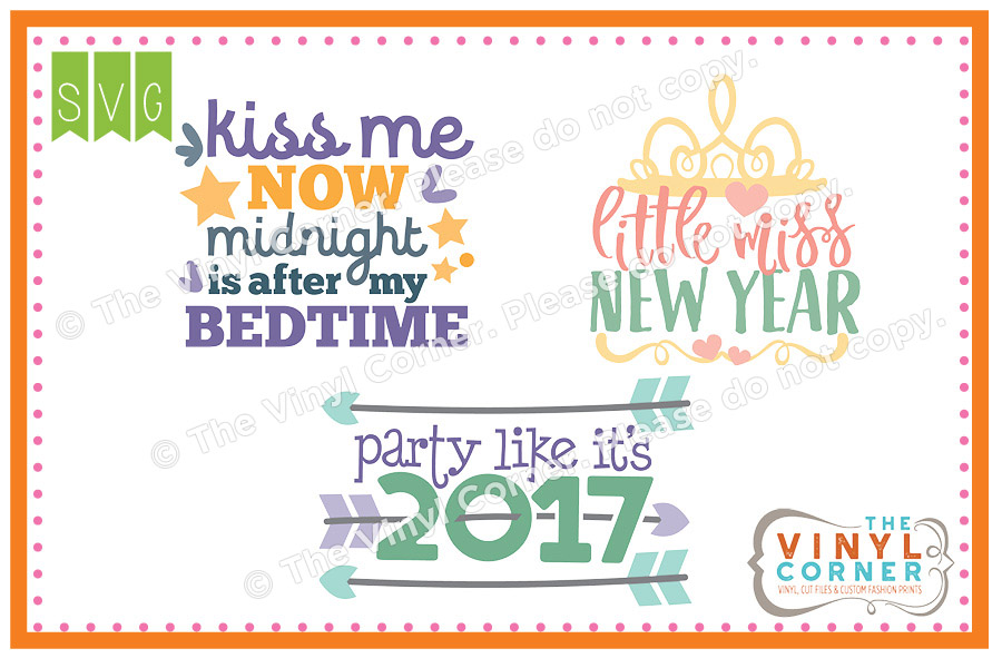 New Year's SVG Clipart Design Set