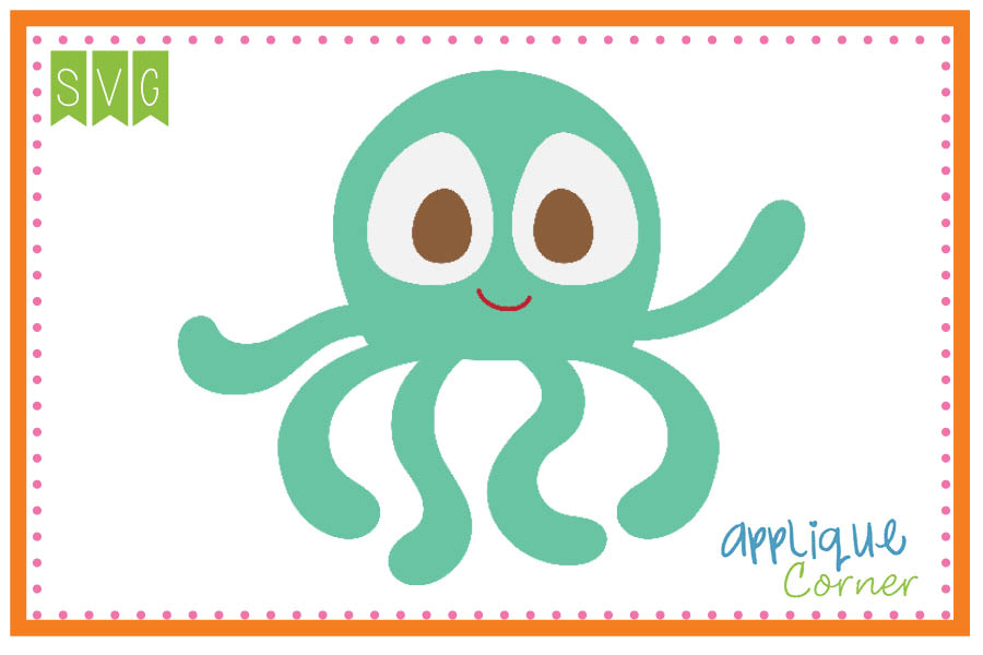 Octopus Boy Big Eye Cuttable SVG Clipart