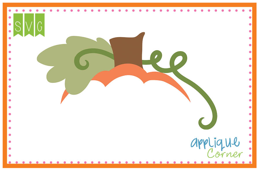 Pumpkin Monogram Topper Cuttable SVG Clipart Design