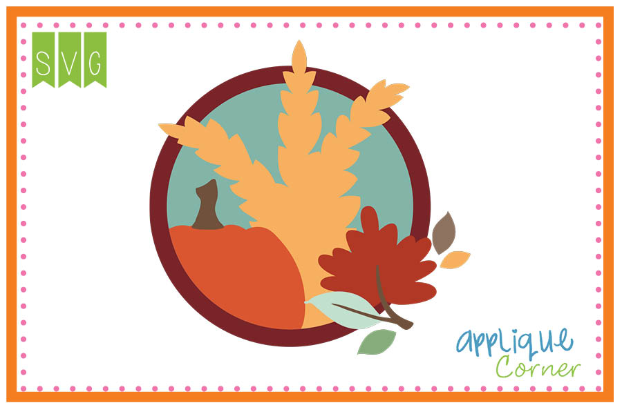 Pumpkin Wheat Cuttable SVG Clipart Design