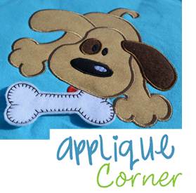 Puppy Bone Applique Design