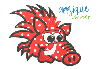 Wild Boar Applique Design