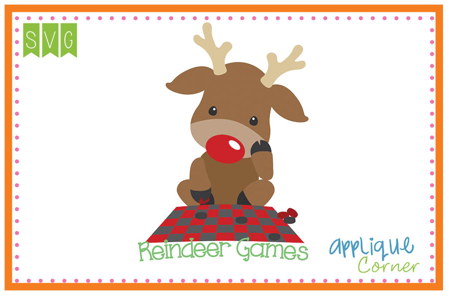 Reindeer Games Cuttable SVG Clipart