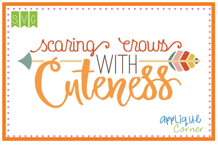 Scaring Crows with Cuteness Cuttable SVG Clipart