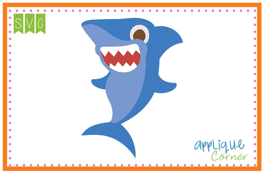 Shark with Big Eyes Cuttable SVG Clipart