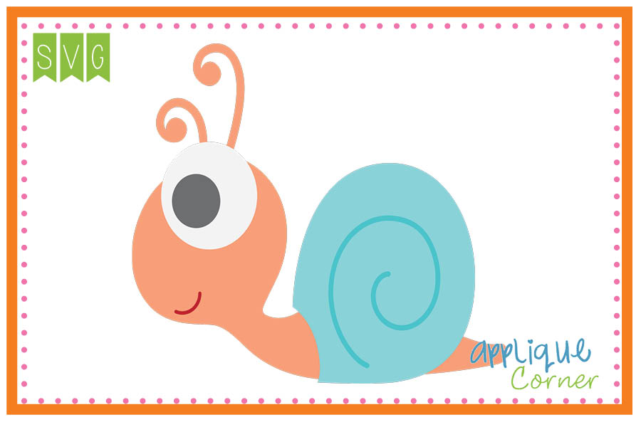 Snail Big Eyes Cuttable SVG Clipart