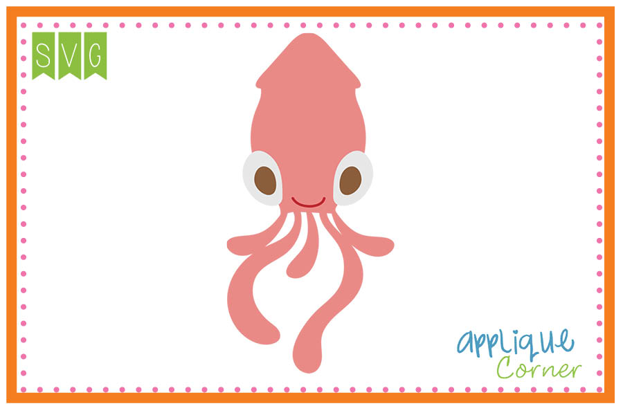 Squid Boy Big Eye Cuttable SVG Clipart