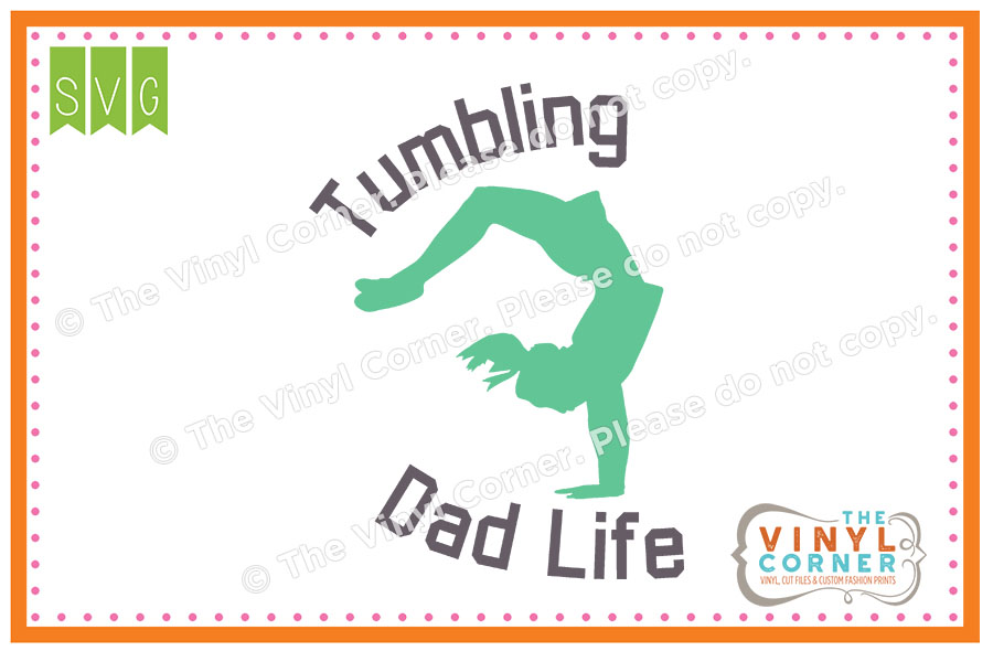 Tumbling Life Cuttable SVG Clipart Design