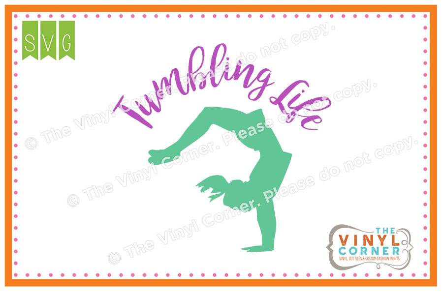 Tumbling Life Cuttable SVG Clipart Design