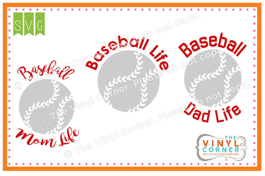 Baseball Life Cuttable SVG Clipart Design