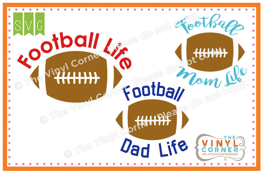 Football Life Cuttable SVG Clipart Design