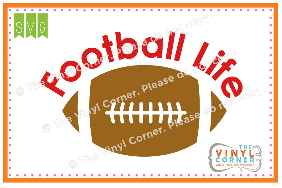 Football Life Cuttable SVG Clipart Design