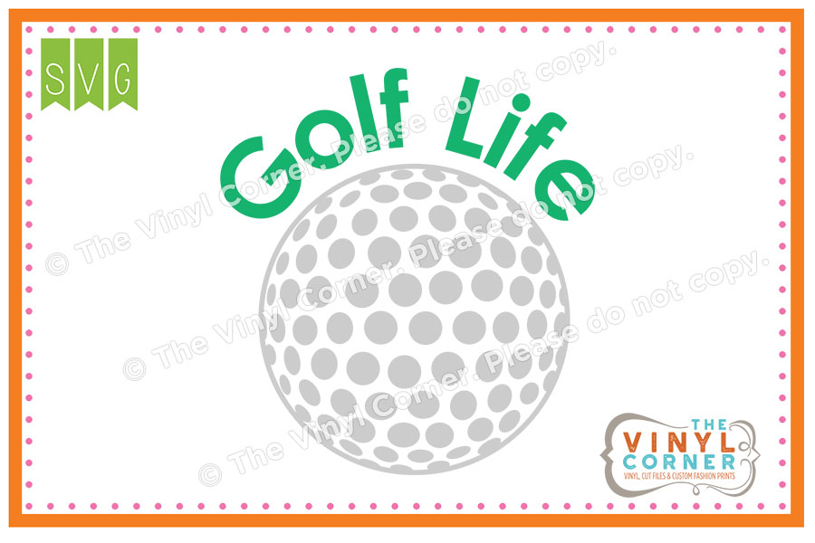Golf Life Cuttable SVG Clipart Design