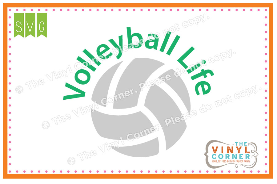 Volleyball Life Cuttable SVG Clipart Design