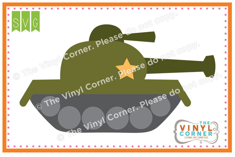 Army Tank Cuttable SVG Clipart Design