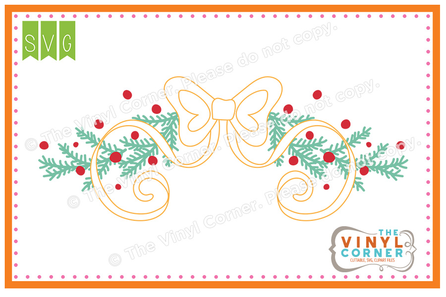 Bow With Branches Cuttable SVG Clipart Design