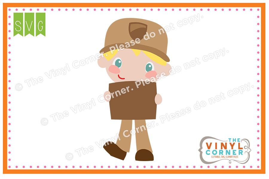 Delivery Kid Cuttable SVG Clipart Design