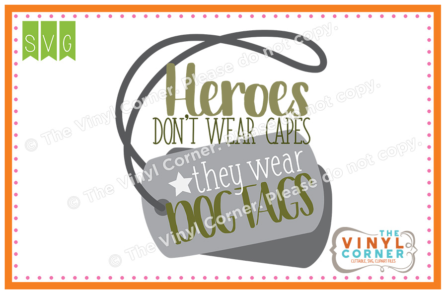 Heroes Don't Wear Capes Cuttable SVG Clipart Design