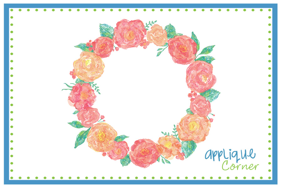 Flower Wreath - Watercolor Design