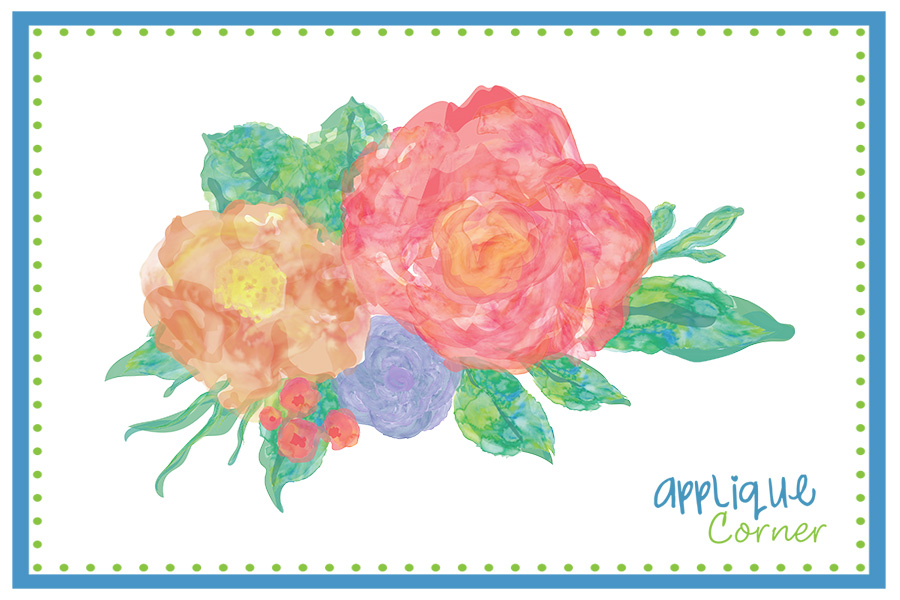 Pink and Orange Flowers - Watercolor Design