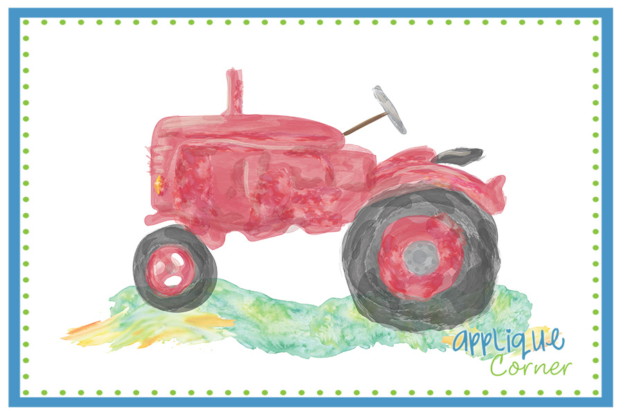Tractor - Watercolor Design