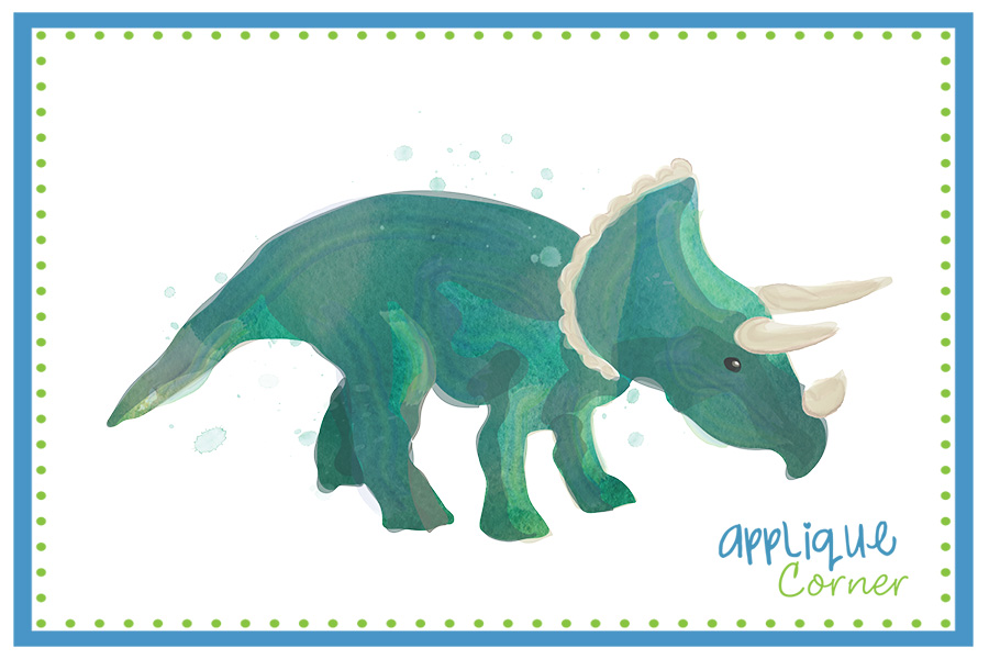 Triceratops - Watercolor Design