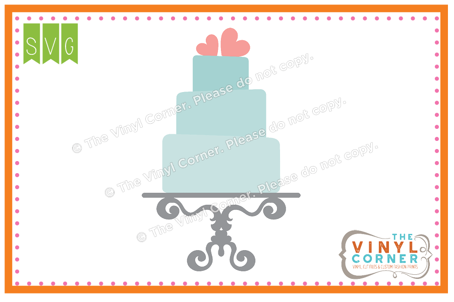 Wedding Cake SVG Clipart Design