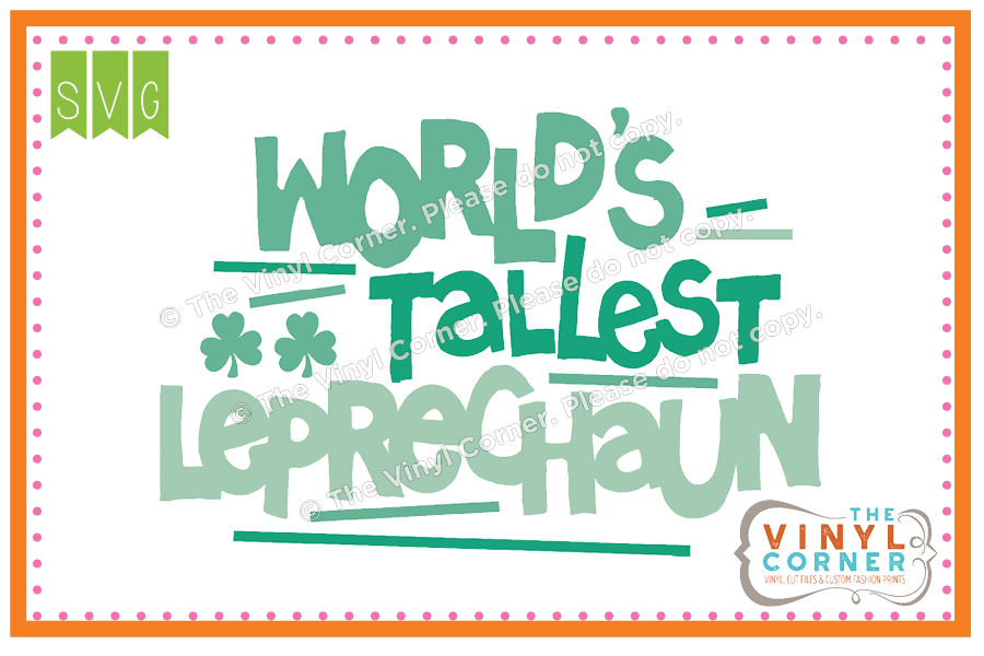World's Tallest Leprechaun SVG Clipart Design