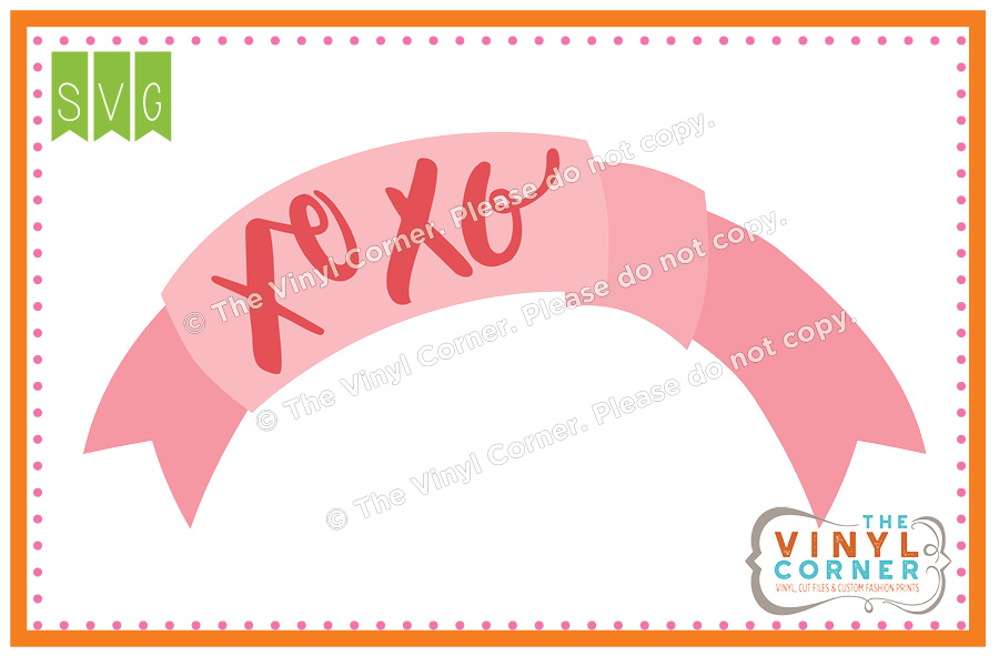 XOXO Banner Topper SVG Clipart Design