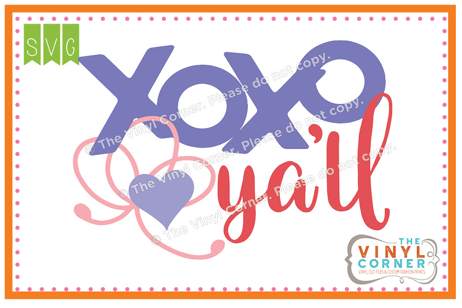 XOXO Ya'll SVG Clipart Design