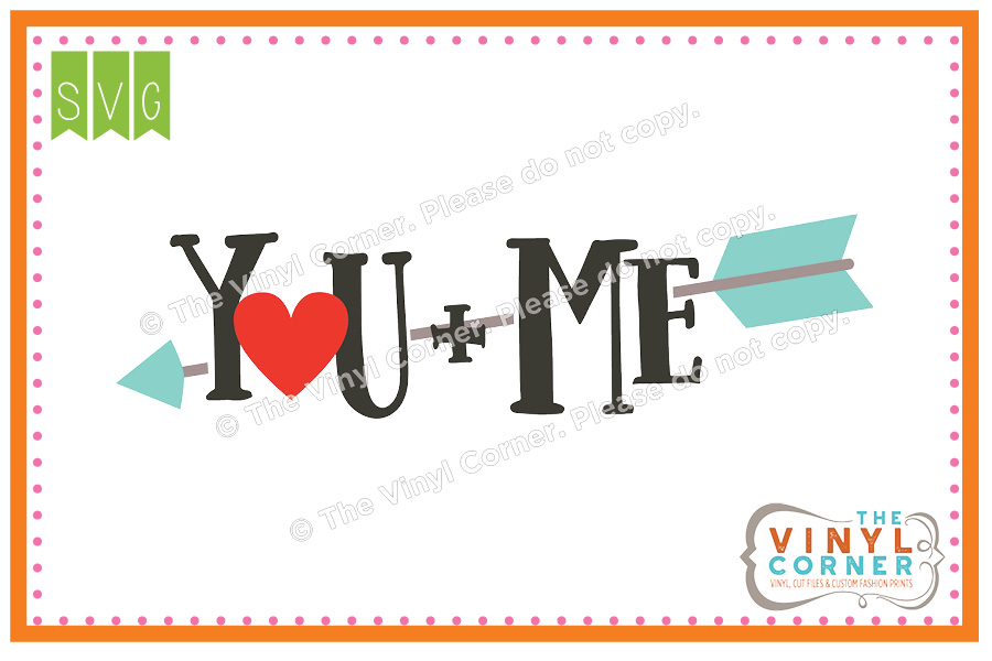 You and Me SVG Clipart Design